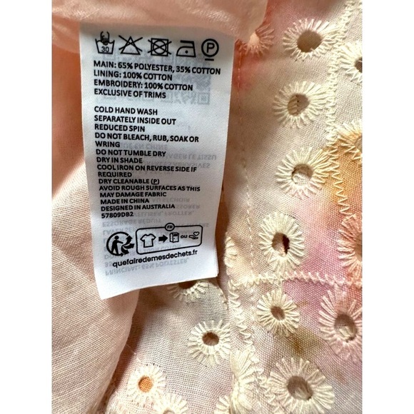 NWT Size 4 - Bardot Hendry Long-Sleeve Floral Lace Mini Dress ( NWT US$ 199) - Picture 10 of 12